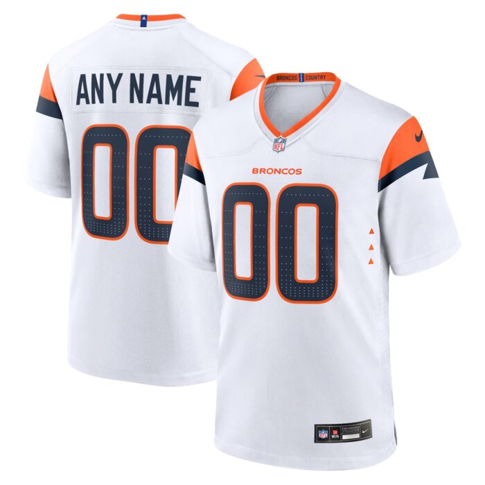 Men’s Denver Broncos Nike White Mile High Collection Custom Game Jersey