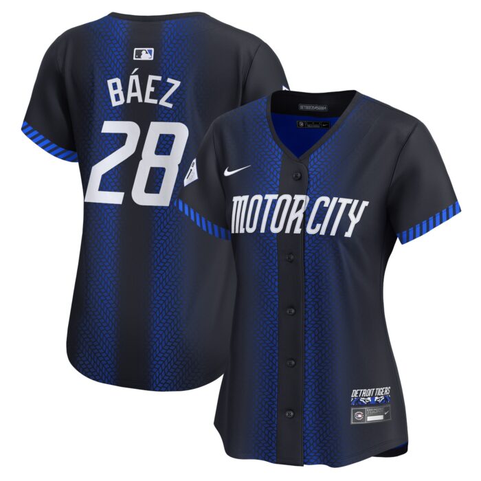 Women’s Detroit Tigers Javier Baez Nike Navy 2024 City Connect Limited Jersey