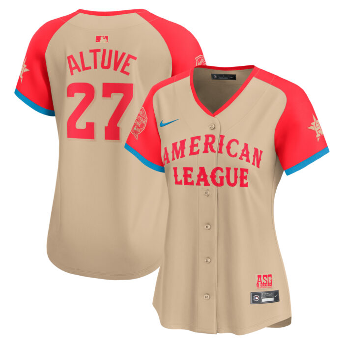 Women’s American League Jose Altuve Nike Cream 2024 MLB All-Star Game Limited Player Jersey