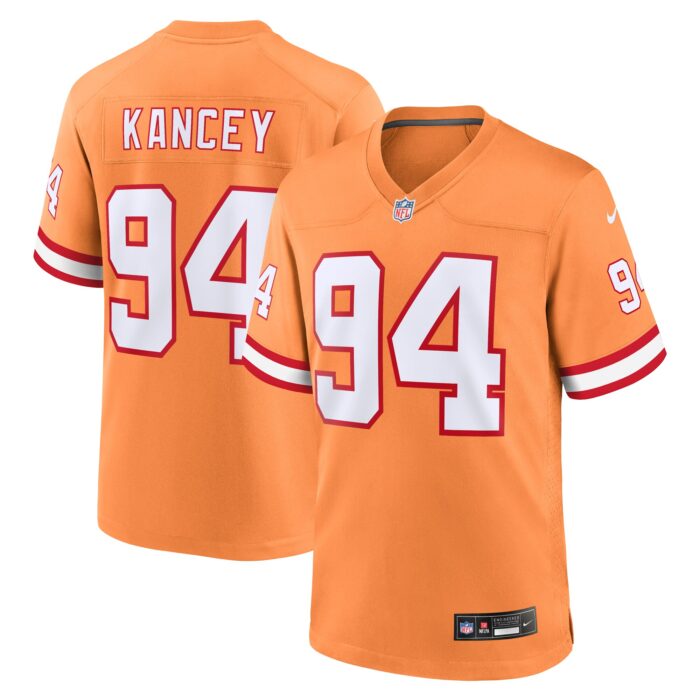 Men’s Tampa Bay Buccaneers Calijah Kancey Nike Orange Alternate Team Game Jersey