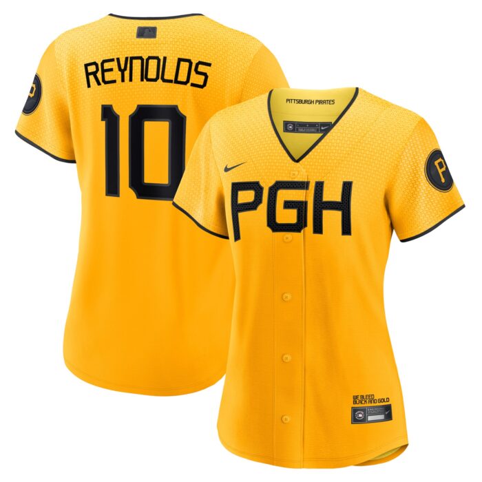 Women’s Pittsburgh Pirates Bryan Reynolds Nike Gold City Connect Replica Player Jersey