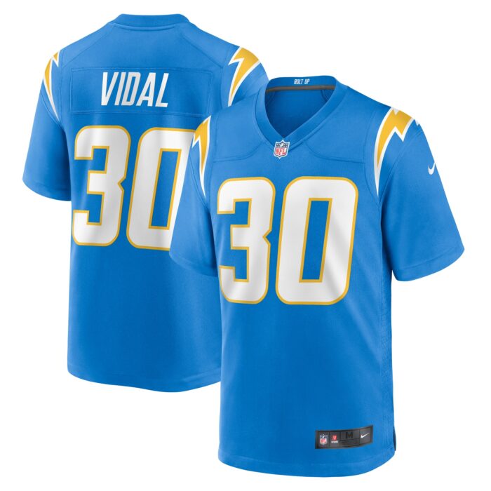 Men’s Los Angeles Chargers Kimani Vidal Nike Powder Blue Team Game Jersey