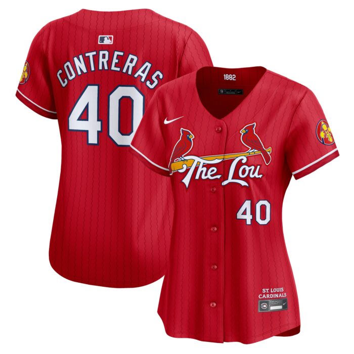 Women’s St. Louis Cardinals Willson Contreras Nike Red 2024 City Connect Limited Player Jersey