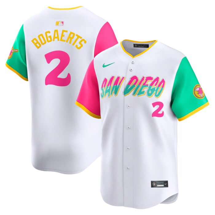 Men’s San Diego Padres Xander Bogaerts Nike White City Connect Limited Player Jersey