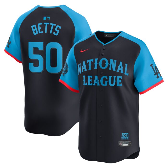 Men’s National League Mookie Betts Nike Navy 2024 MLB All-Star Game Limited Player Jersey