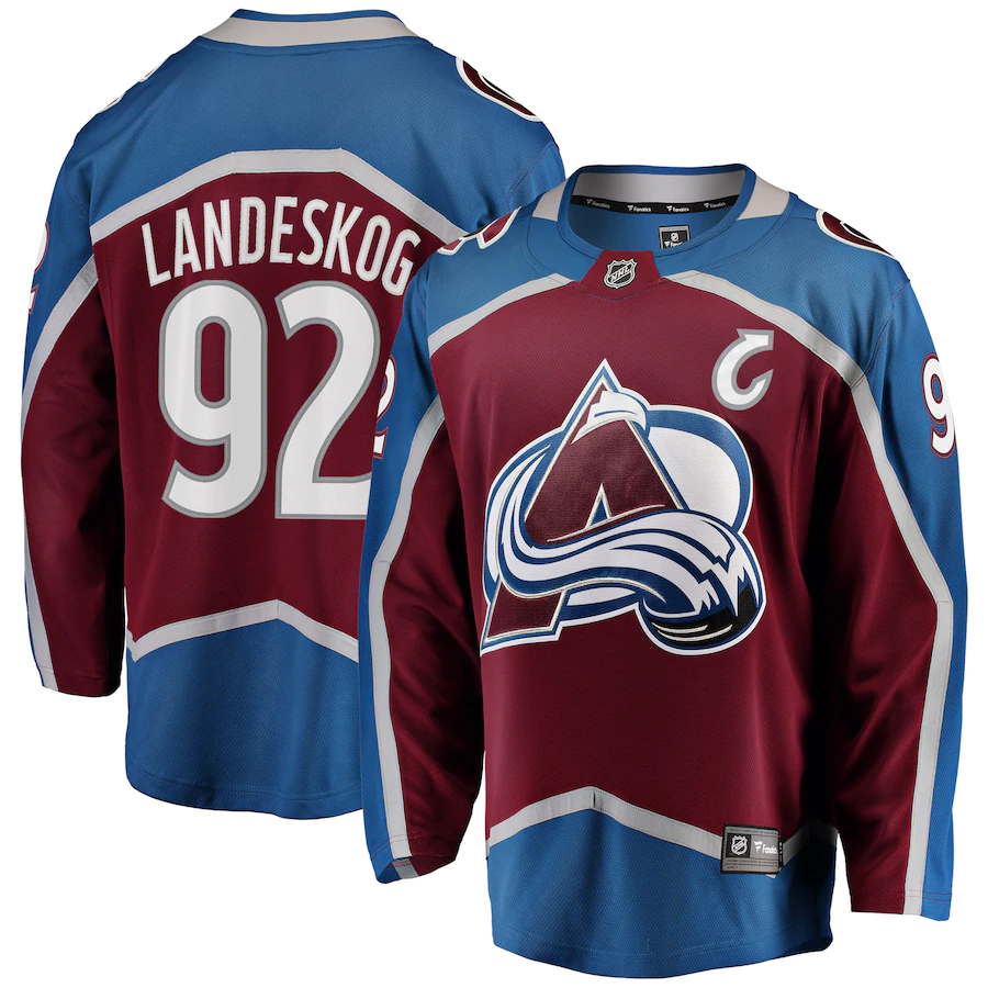 Men's Colorado Avalanche 92 Gabriel Landeskog Burgundy Breakaway Player Jersey