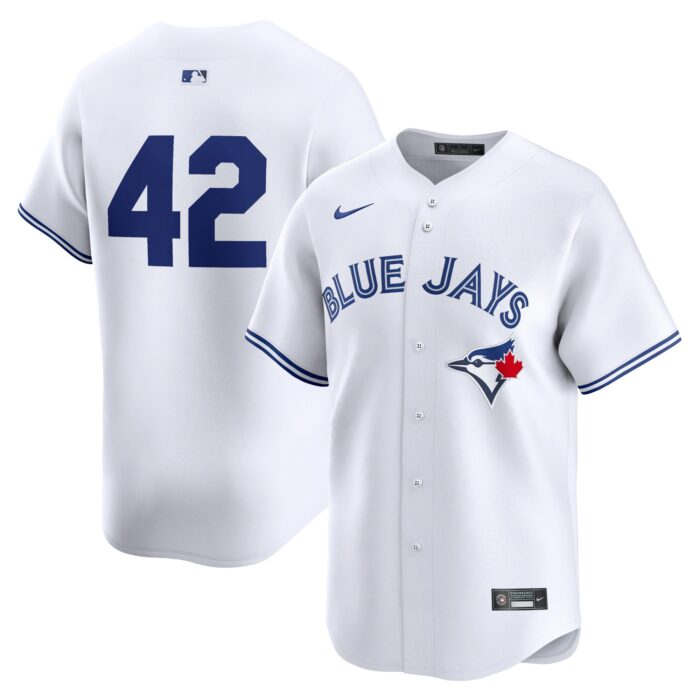 Men’s Toronto Blue Jays Nike White 2024 Jackie Robinson Day Home Limited Jersey