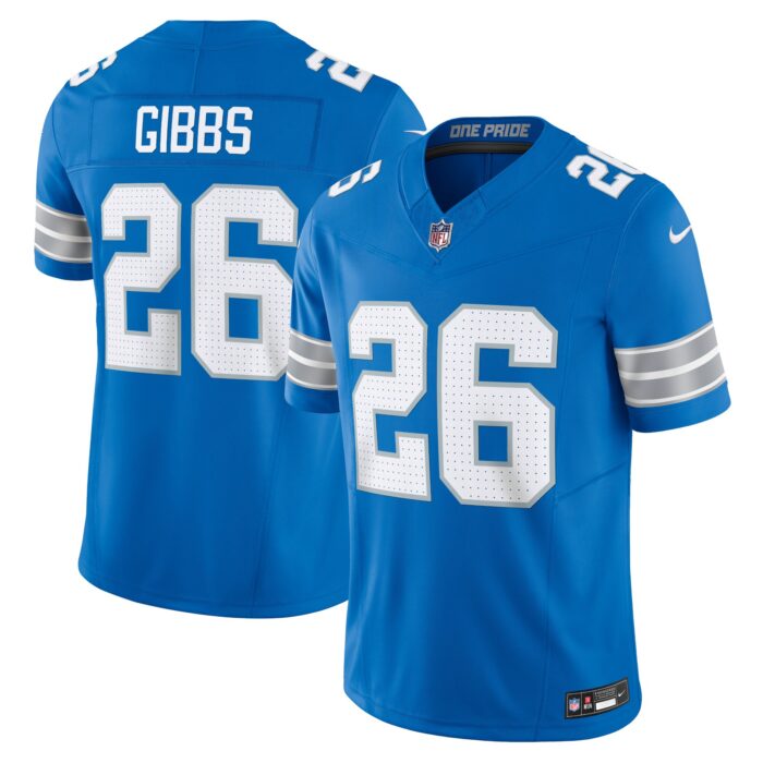 Men’s Detroit Lions Jahmyr Gibbs Nike Blue Vapor F.U.S.E. Limited Jersey