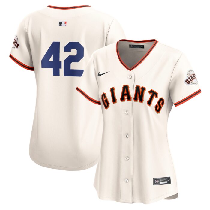 Women’s San Francisco Giants Nike Cream 2024 Jackie Robinson Day Home Limited Jersey
