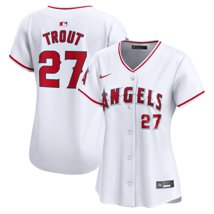 Women’s Los Angeles Angels Mike Trout Nike White Home Limited Player Jersey