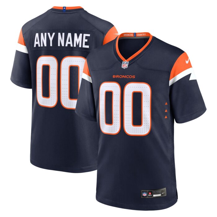 Men’s Denver Broncos Nike Navy Alternate Mile High Collection Custom Game Jersey