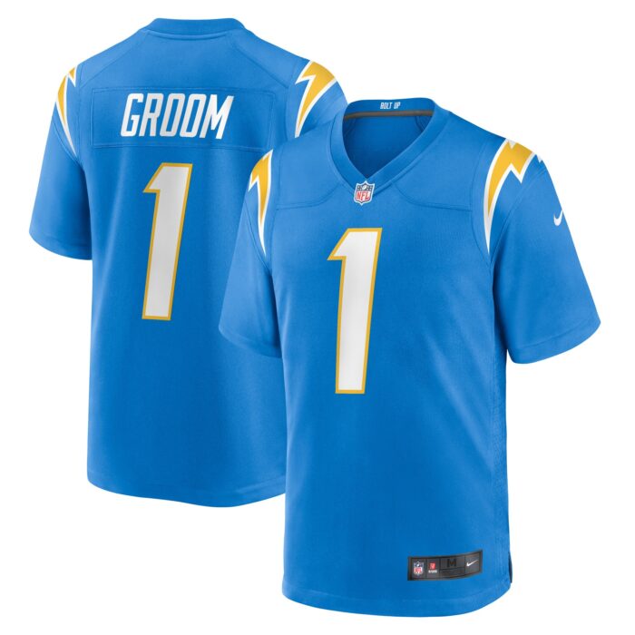 Men’s Los Angeles Chargers Number 1 Groom Nike Powder Blue Game Jersey