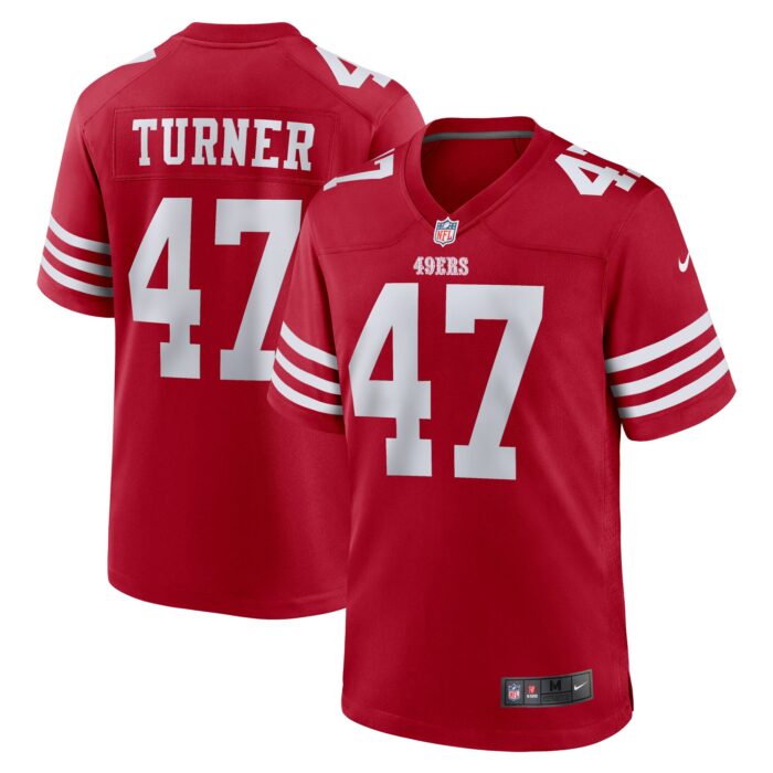 Men’s San Francisco 49ers Ezekiel Turner Nike Scarlet Team Game Jersey