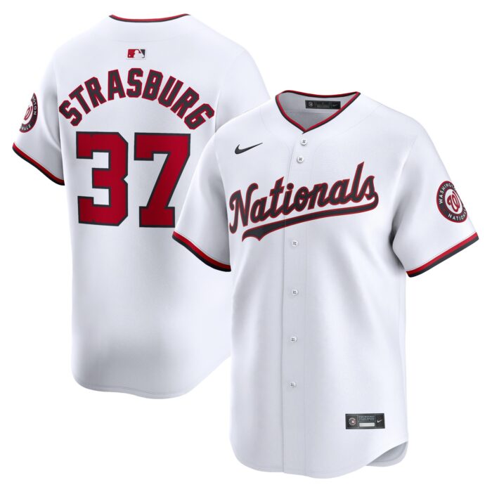 Men’s Washington Nationals Stephen Strasburg Nike White Home Limited Player Jersey