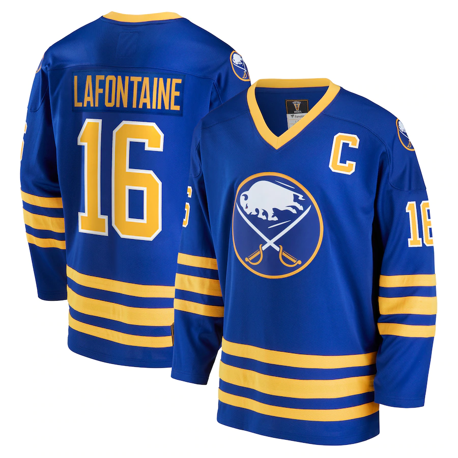 Men's Buffalo Sabres 16 Pat LaFontaine Fanatics Branded Royal Breakaway Retired Player Jersey