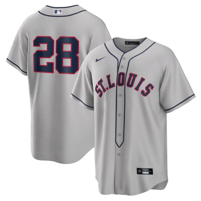 Men’s St. Louis Cardinals Nolan Arenado Nike Gray 2024 Rickwood Classic Replica Player Jersey