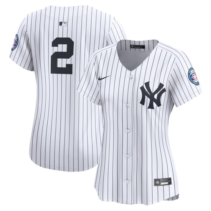 Women’s New York Yankees Derek Jeter Nike White Home Limited Player Jersey