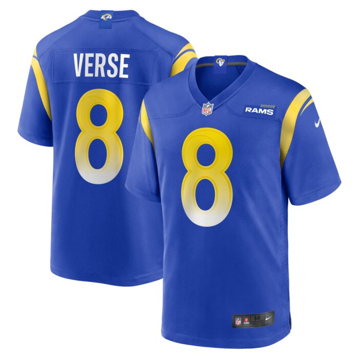 Men’s Los Angeles Rams Jared Verse Nike Royal 2024 NFL Draft First Round Pick Player Game Jersey