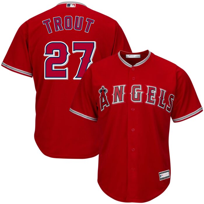 Men’s Los Angeles Angels Mike Trout Red Big & Tall Replica Player Jersey