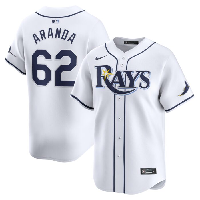 Men’s Tampa Bay Rays Jonathan Aranda Nike White Home Limited Player Jersey