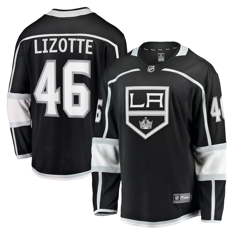 Men's Los Angeles Kings 46 Blake Lizotte Black Home Breakaway Player Jersey