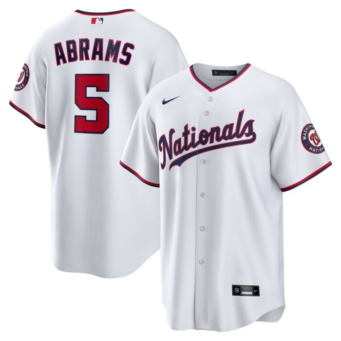 Men’s Washington Nationals C.J. Abrams Nike White Home Replica Jersey