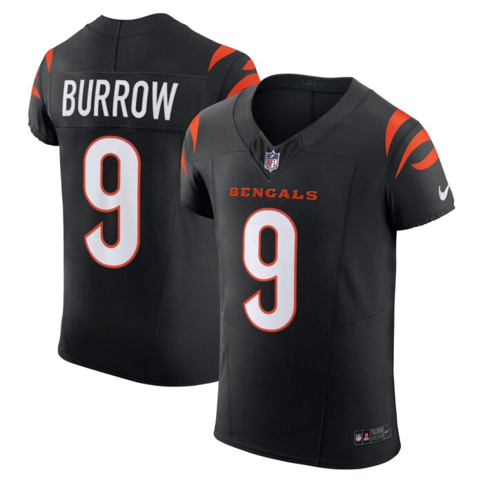 Men’s Cincinnati Bengals Joe Burrow Nike Black Vapor F.U.S.E. Elite Jersey