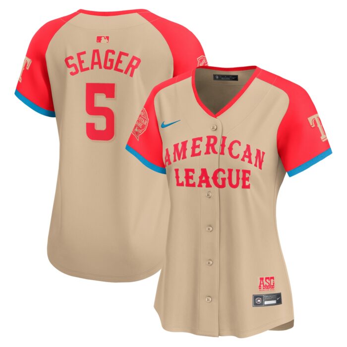 Women’s American League Corey Seager Nike Cream 2024 MLB All-Star Game Limited Player Jersey