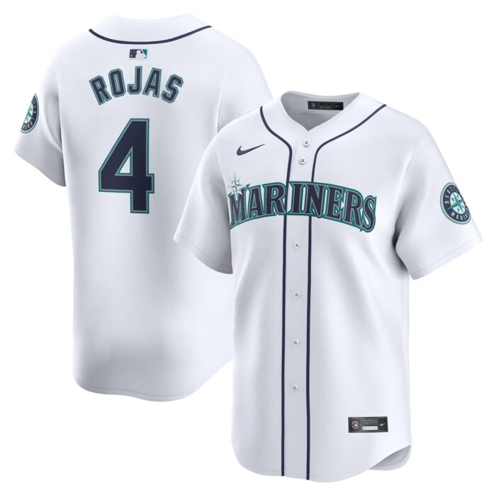 Men’s Seattle Mariners Josh Rojas Nike White Home Limited Player Jersey