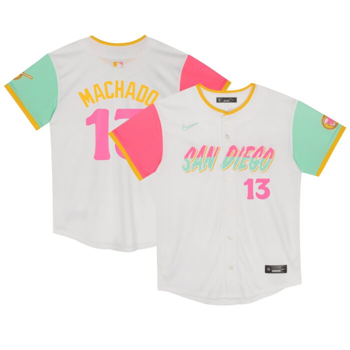 Preschool San Diego Padres Manny Machado Nike White City Connect Limited Player Jersey