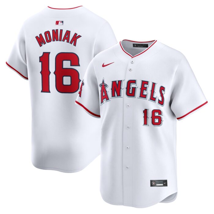 Men’s Los Angeles Angels Mickey Moniak Nike White Home Limited Player Jersey