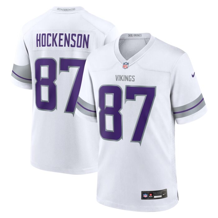 Men’s Minnesota Vikings T.J. Hockenson Nike White Alternate Game Player Jersey