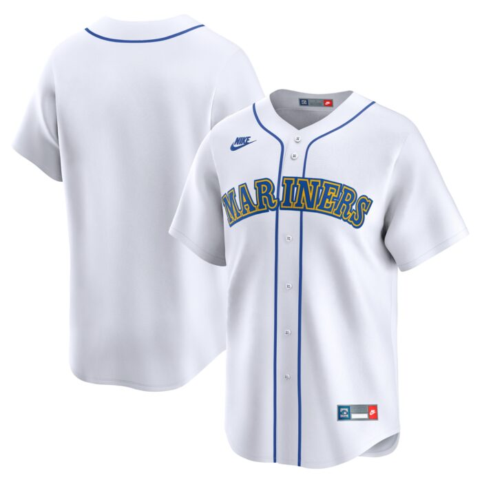 Men’s Seattle Mariners Nike White Cooperstown Collection Limited Jersey