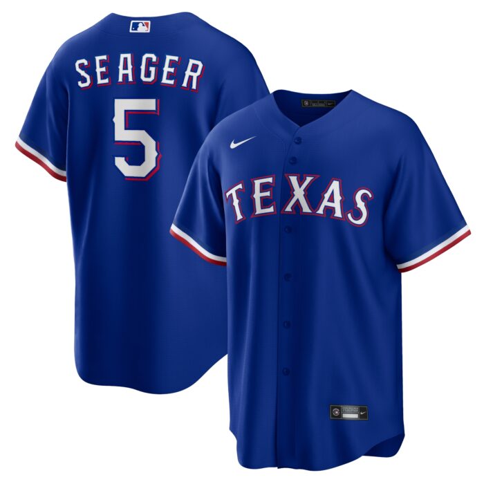 Men’s Texas Rangers Corey Seager Nike Royal Alternate Replica Player Jersey
