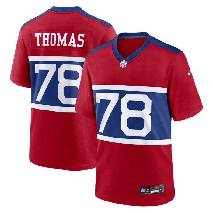 Men’s New York Giants Andrew Thomas Nike Century Red Alternate Player Game Jersey