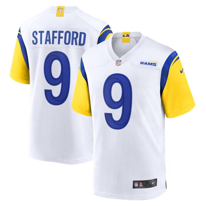 Men’s Los Angeles Rams Matthew Stafford Nike White Alternate Player Game Jersey