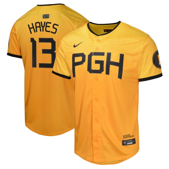Youth Pittsburgh Pirates Ke’Bryan Hayes Nike Gold City Connect Limited Player Jersey