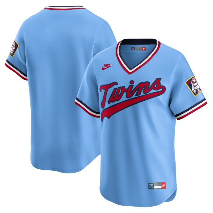 Men’s Minnesota Twins Nike Light Blue Cooperstown Collection Limited Jersey