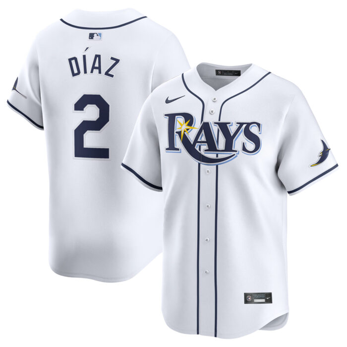 Youth Tampa Bay Rays Yandy Díaz Nike White Home Limited Player Jersey