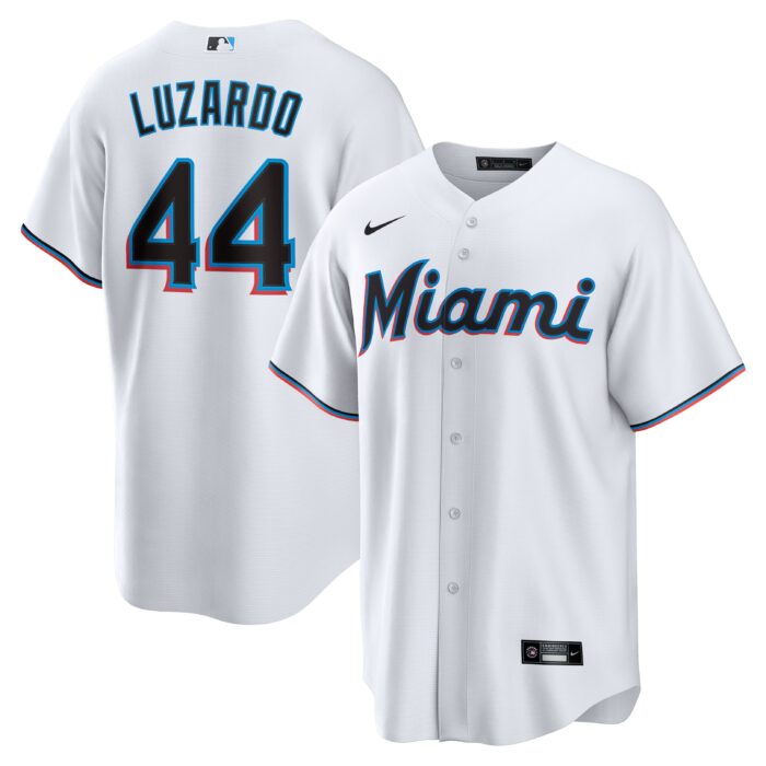 Men’s Miami Marlins Jesús Luzardo Nike White Home Replica Player Jersey