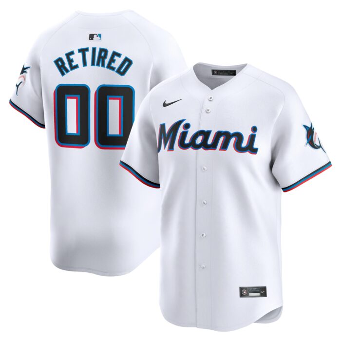 Men’s Miami Marlins Nike White Home Limited Pick-A-Player Retired Roster Jersey