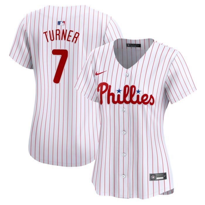 Women’s Philadelphia Phillies Trea Turner Nike White Home Limited Player Jersey