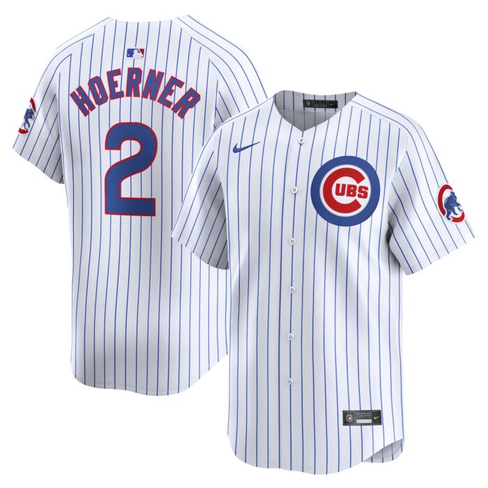 Men’s Chicago Cubs Nico Hoerner Nike White Home Limited Player Jersey