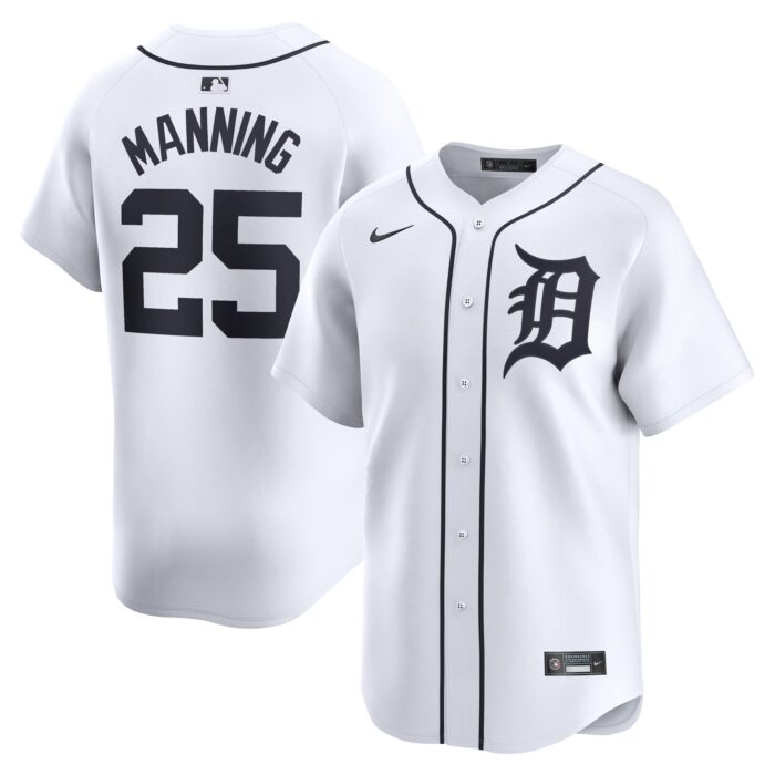Men’s Detroit Tigers Matt Manning Nike White Home Limited Player Jersey