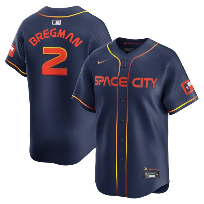 Men’s Houston Astros Alex Bregman Nike Navy City Connect Limited Player Jersey