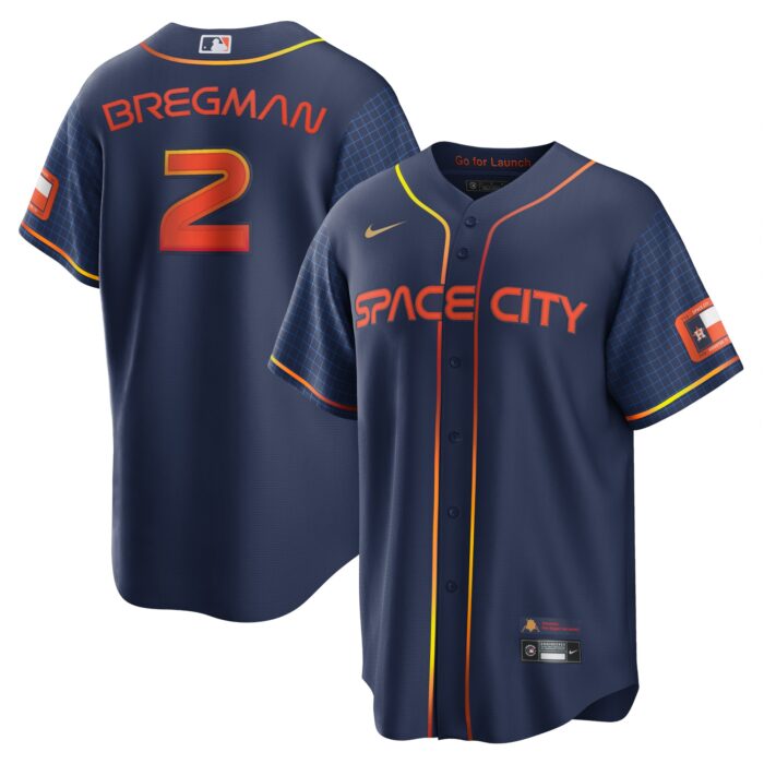 Men’s Houston Astros Alex Bregman Nike Navy City Connect Replica Player Jersey