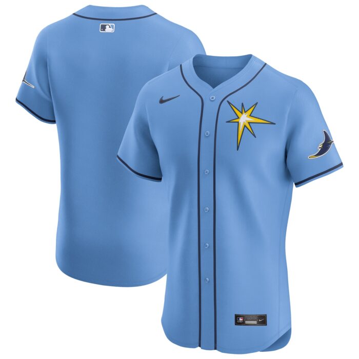Men’s Tampa Bay Rays Nike Light Blue Alternate Vapor Premier Elite Patch Jersey