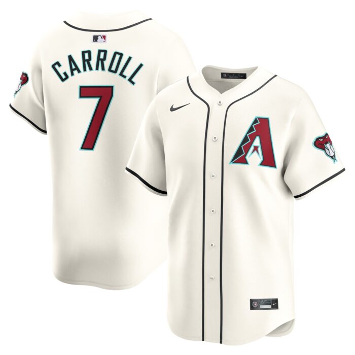 Men’s Arizona Diamondbacks Corbin Carroll Nike White Home Limited Player Jersey