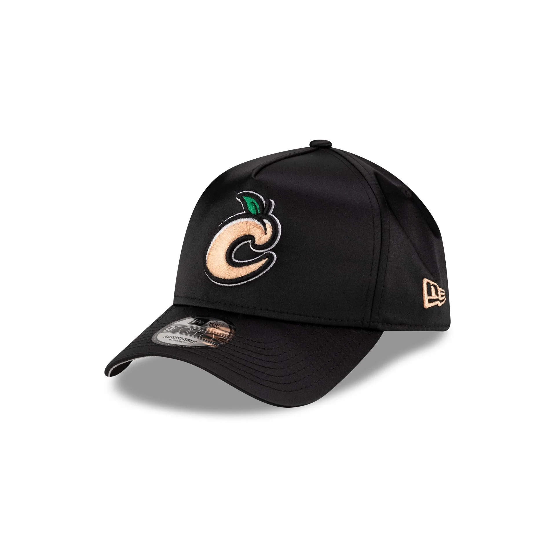 Columbus Clingstones Black Satin 9FORTY A-Frame Snapback Hat