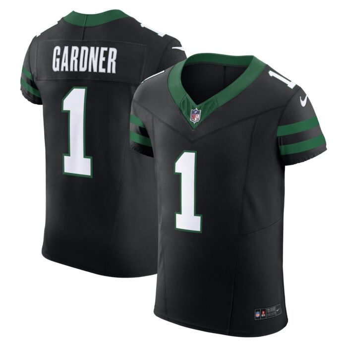 Men’s New York Jets Ahmad Sauce Gardner Nike Legacy Black Alternate Vapor F.U.S.E. Elite Jersey